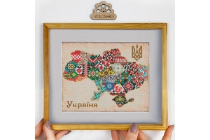 Набір для вишивання нитками "Мапа України" VC_032